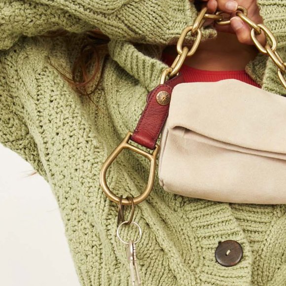 Free People Accessories - 🎉LAST CHANCE🎉 NWT Free People We The Free Derby Leather Keyring / Sedona